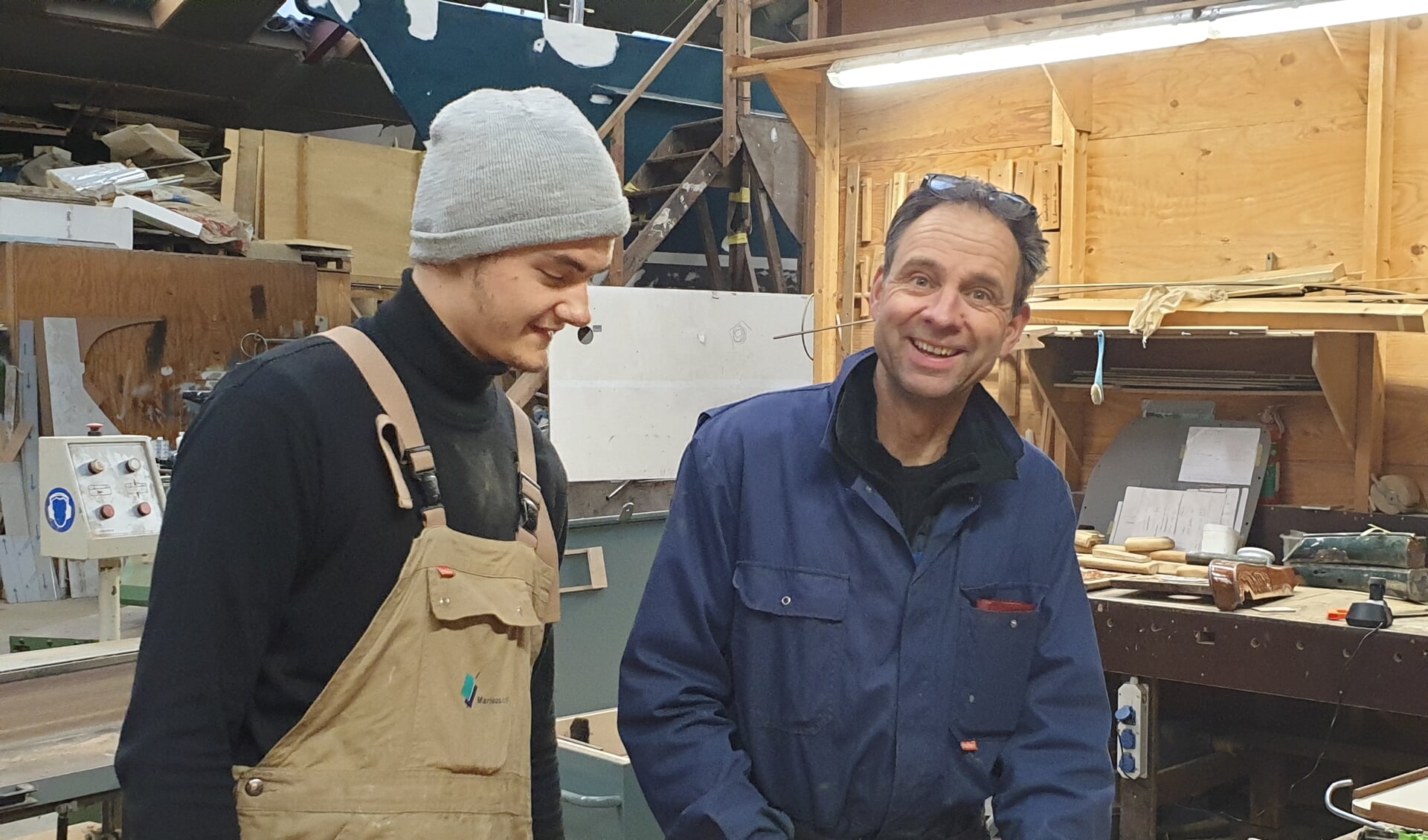 Leerling Joost Stolk en Pim Stofberg samen werkend aan de toekomst.