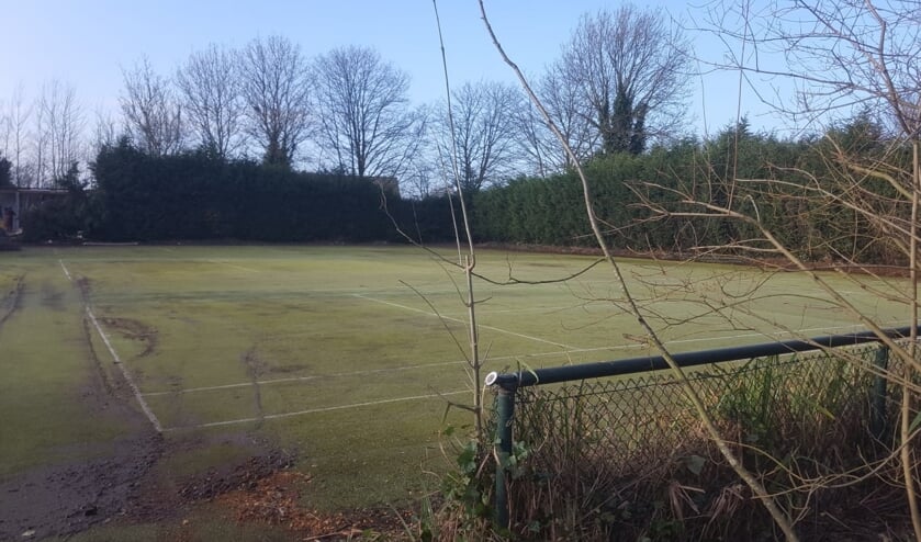 De kunstgrastennisbanen op sportpark Kadoelen.
