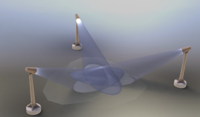 De lichtobjecten.