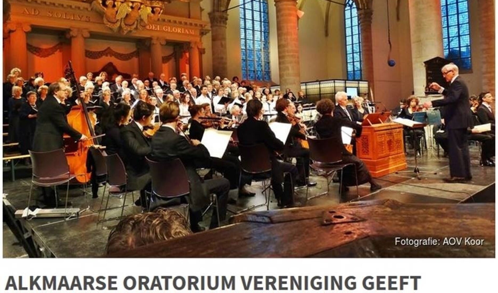 Alkmaarse Oratorium Vereniging geeft concert in Grote Kerk.
