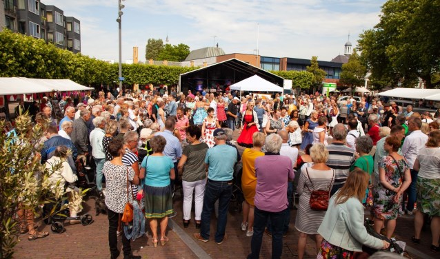 Het wordt in het centrum van Heemskerk gezellig druk met de Cultuurmarkt.