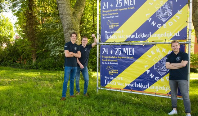 Aan het enthousiasme van de vier jonge Langedijkers Michael Nijholt, Steve Hoogeboom, Tim Bruin en (niet op de foto) Jeffrey Jonker zal het niet liggen: "Het nieuwe evenement Lekker Langedijk wordt geweldig!