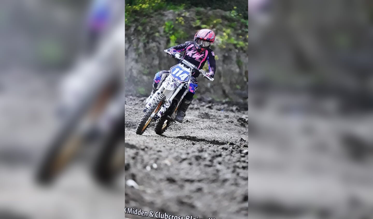 Livia Ahrens (9) doet al voor de vijfde keer mee aan de Motocross. 