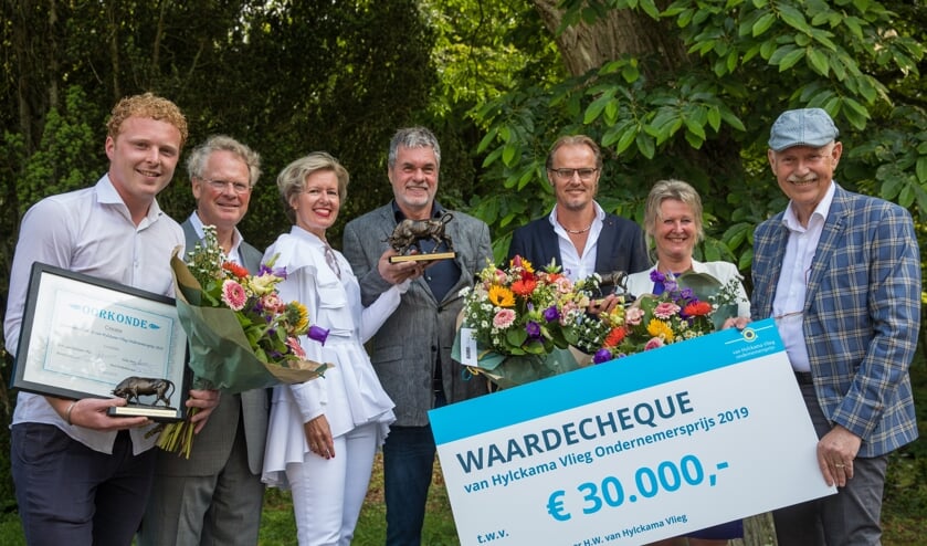 V.l.n.r. Martijn Apeldoorn, Dick Winkelhuis, Elske Doets, Simon Loerakker, Patrick Oud, Gitta Klopper en Hank van Hylckama Vlieg.