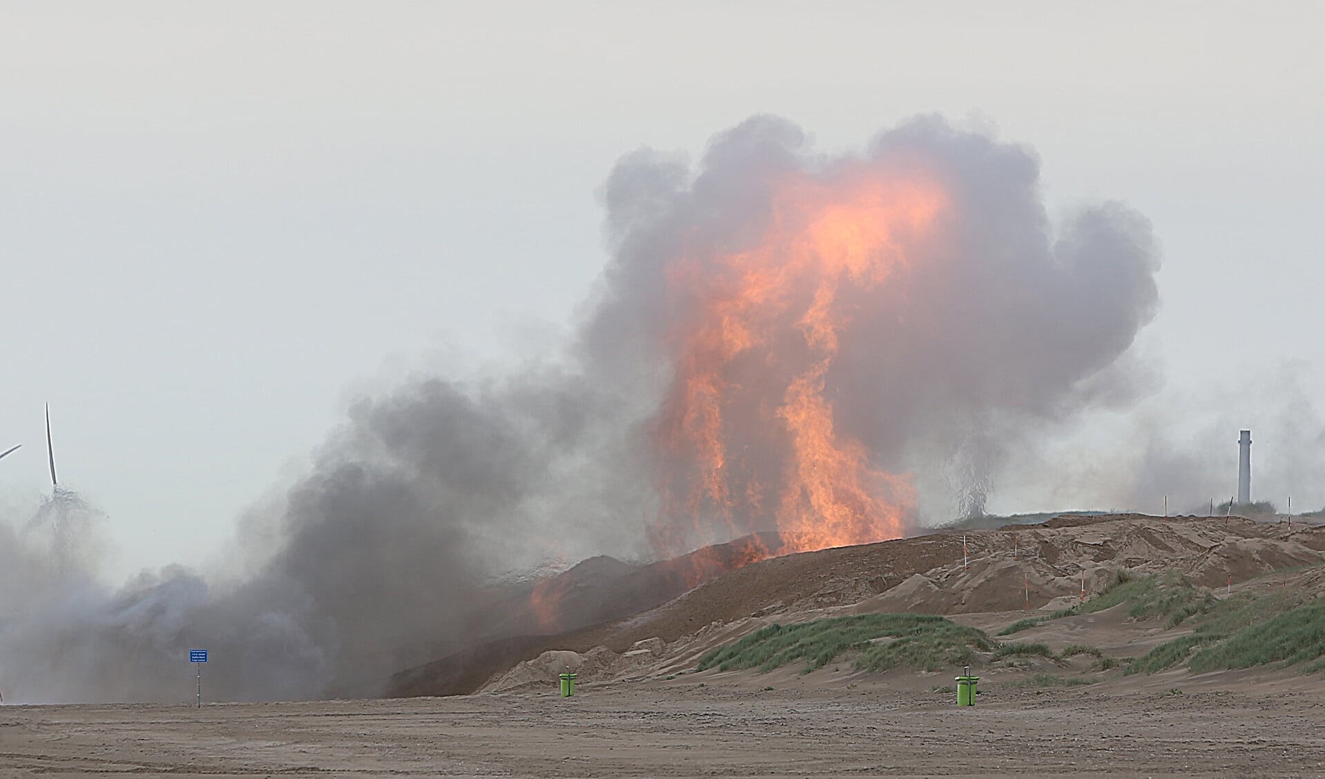 De bomexplosie werd in de wijde omgeving gezien