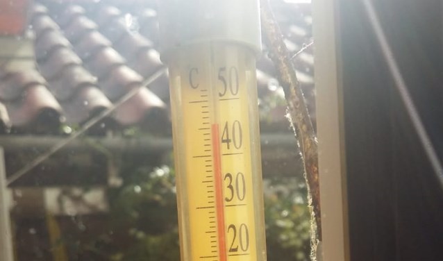In Zaandam was het afgelopen woensdag bij Wouter Verkleij 41 graden, pffffff.