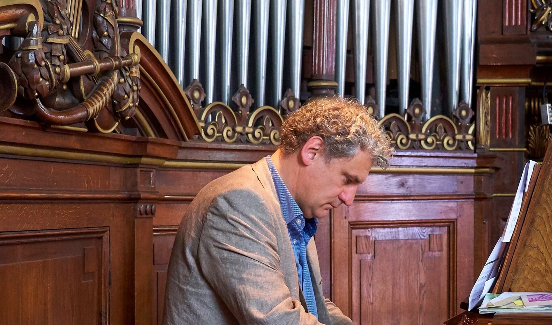 Mark Heerink, organist van de Koepelkerk en stadsorganist van Hoorn.