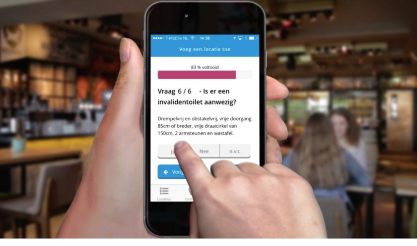 Voer zelf gegevens in via de app en help mensen met een beperking beter op weg.