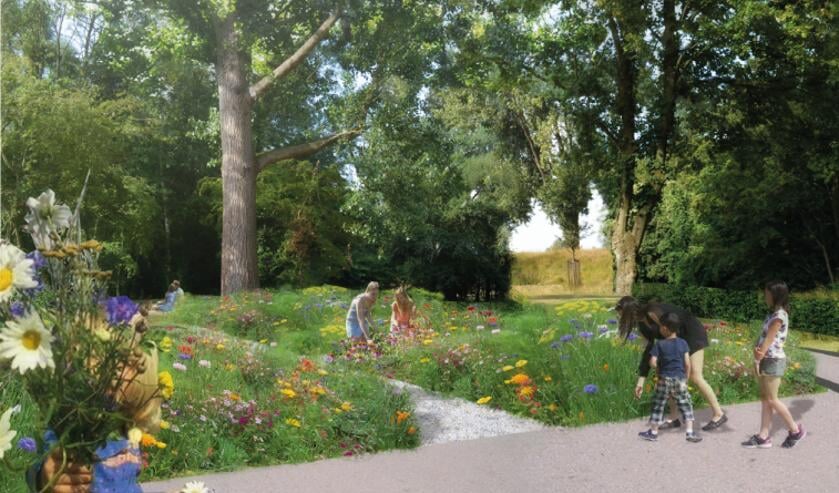 Een mogelijke impressie van de belevingstuin.