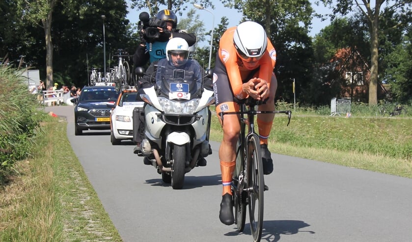 Ellen van Dijk op weg naar goud.