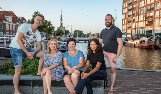 Martijn Wokke, Petra Buwalda, Ellen Hermans en Jorick van Gemert van Lions Club Alkmaar.