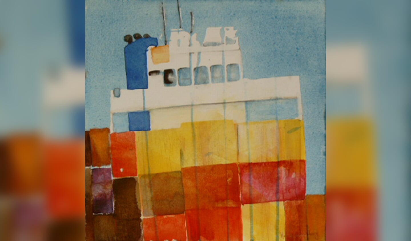 Zijn schilderijen over de scheepvaart.