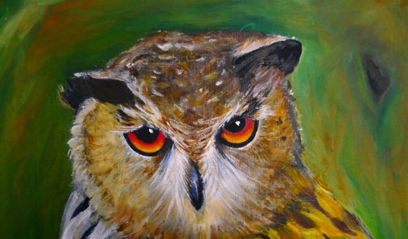 De Alkmaarse kunstschilder Anke van den Bosch-Onrust exposeert in Buitencentrum Schoorlse Duinen.