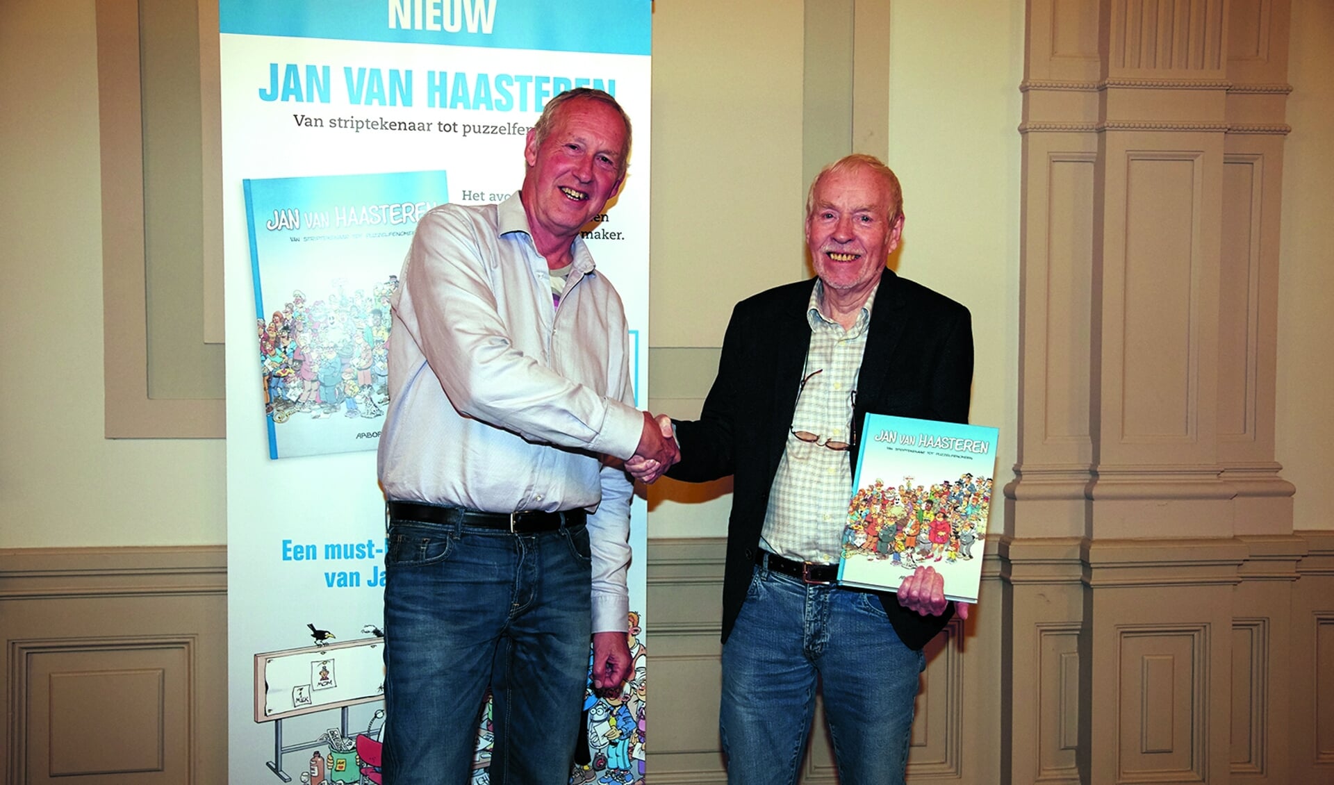 In 2017 verscheen een boekwerk over het werk van Bergenaar Van Haasteren (r).