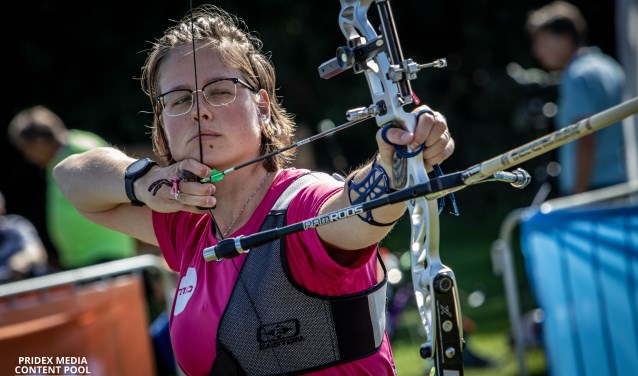 Sietske Visser in actie op het NK.