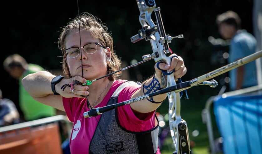 Sietske Visser in actie op het NK.