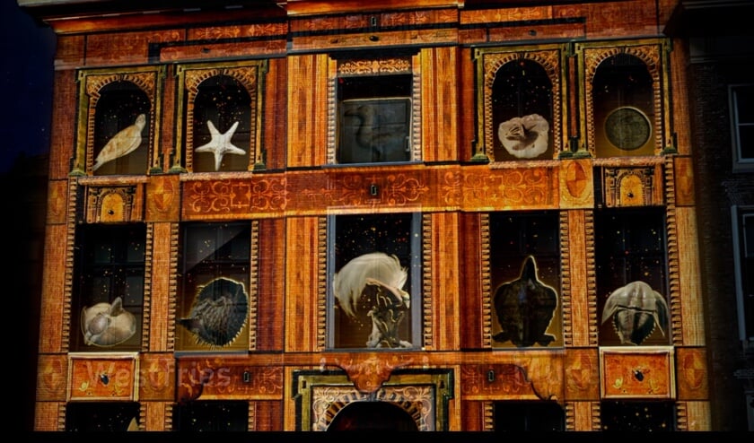 De gevel van het Westfries Museum is het deco voor het videomapping-project 'Twee Graden'.