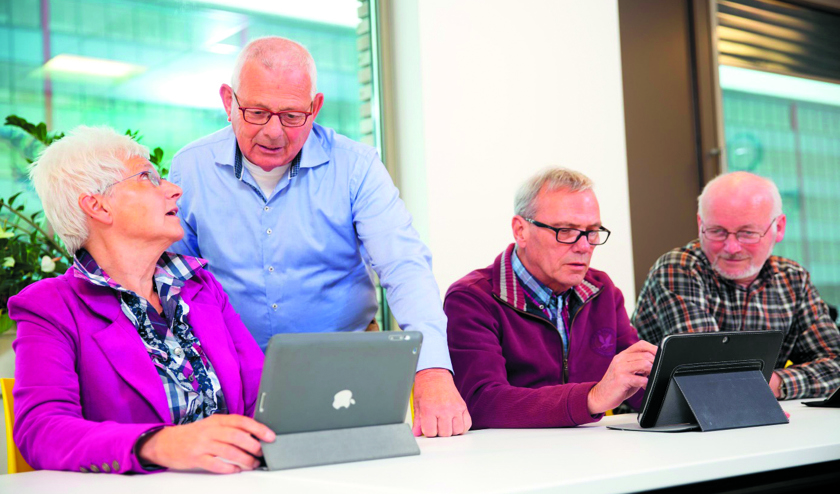 Leren omgaan met de computer.