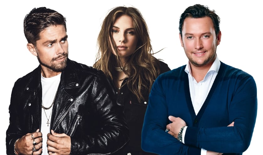 André Hazes, Maan en Tino Martin; drie van de vijf acts die 20 juni optreden in de megatent op het Pelmolenpad.