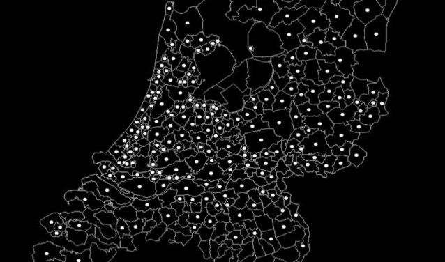 Onder meer op deze plekken zijn de lichtjes te zien in ons land.
