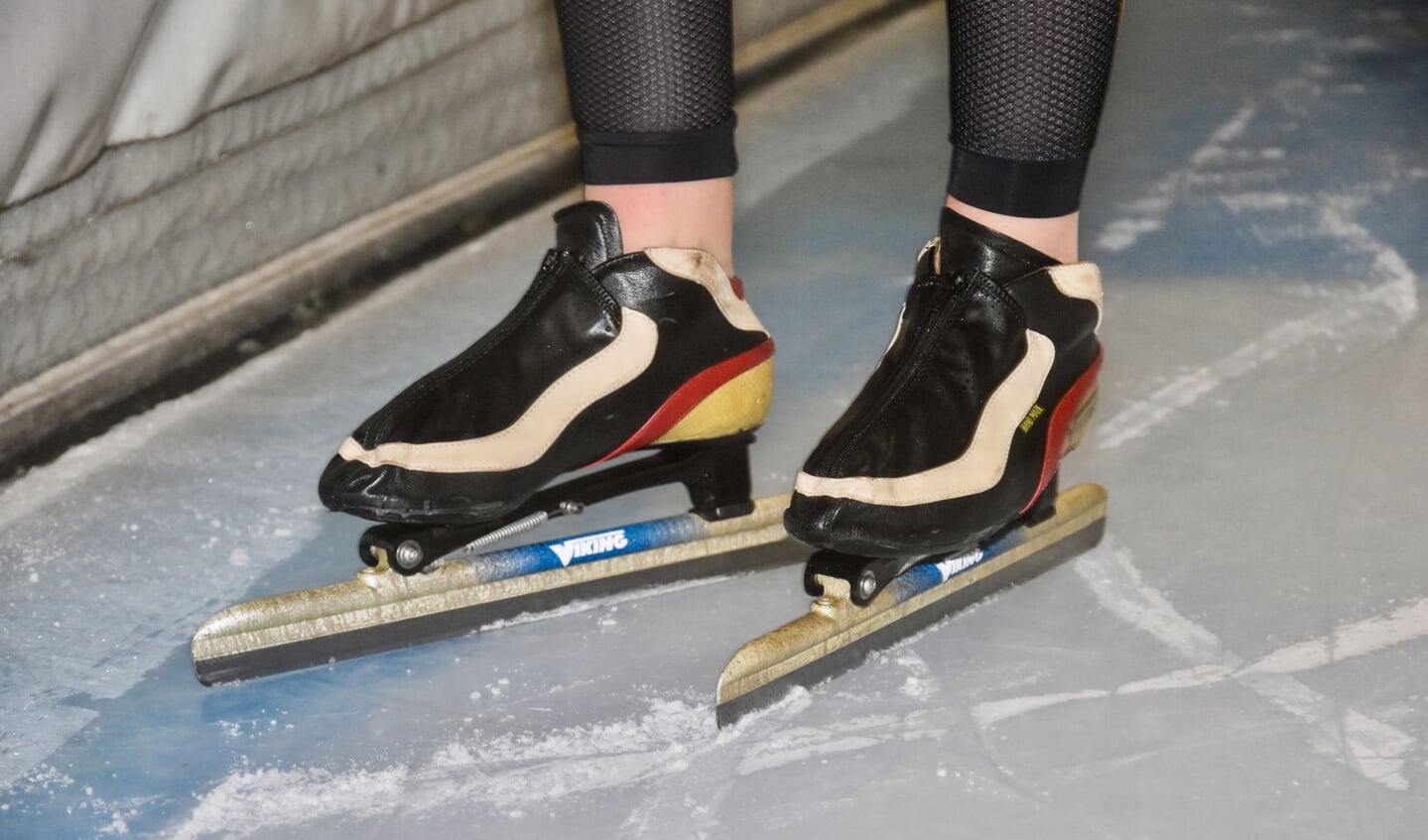 Bente en haar vertrouwde schaatsen.