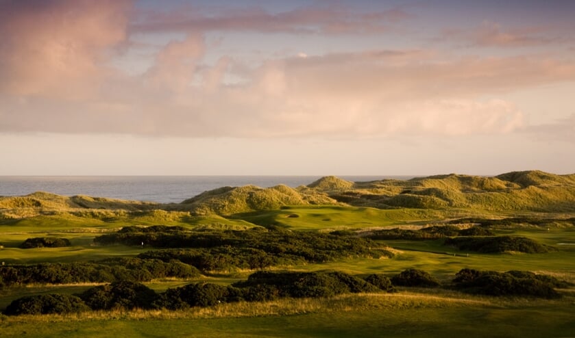 De achttiende van de schitterende Cruden Bay. Linksgolf op z'n best.