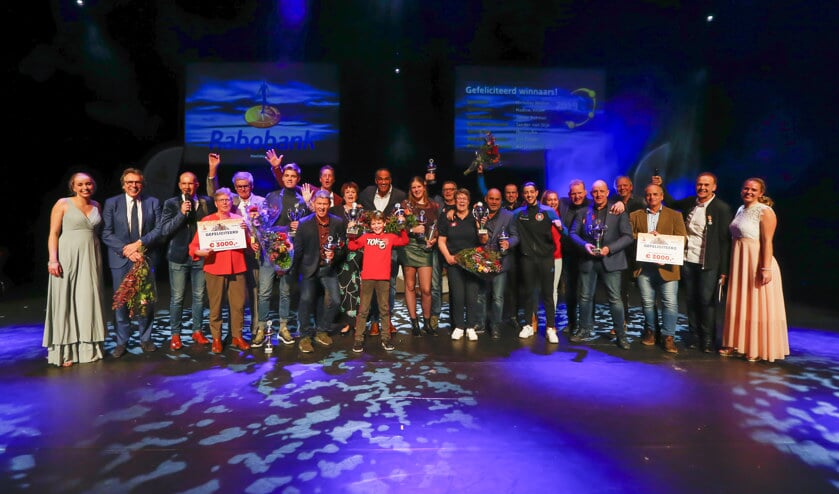 De winnaars van de Westfriese Sportverkiezingen in het Park in Hoorn.