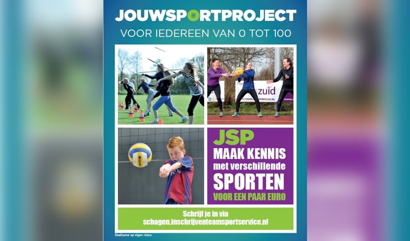 Vier keer meedoen en kiezen uit heel veel sporten voor maar 5,50 euro.