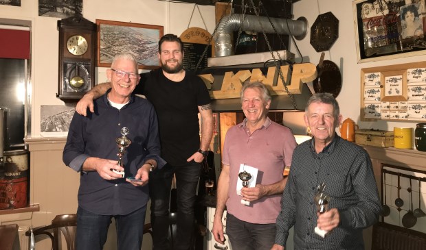 vlnr: nummer 1 en kampioen: Dirk Snip, 2. Jelle Moormann, 3. Johan de Nijs, 4. Dirk Bruin.