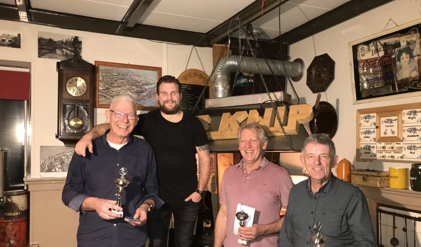 vlnr: nummer 1 en kampioen: Dirk Snip, 2. Jelle Moormann, 3. Johan de Nijs, 4. Dirk Bruin.