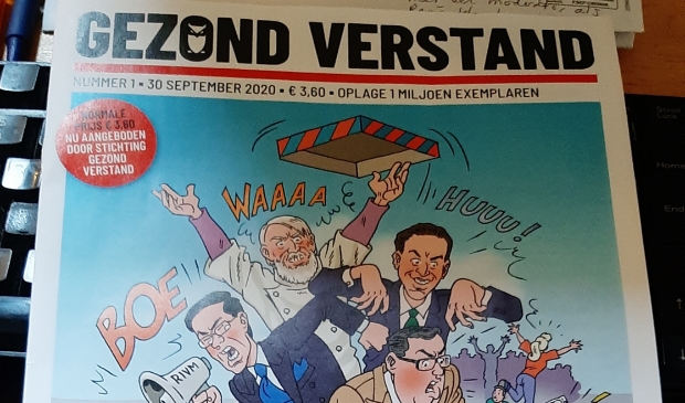 <p>De cover van het krantje.</p>