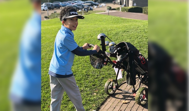 Noah Luitwinkel: ,,Ik vind Tiger heel goed omdat hij de Masters zo vaak heeft gewonnen. Het is ook mijn droom, de Masters winnen.''