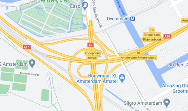 <p>De locatie waar het ongeluk ongeveer heeft plaatsgevonden.</p>