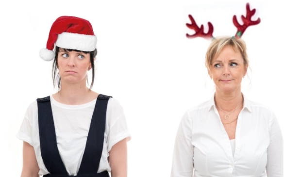 Anna en Irma in kerstsferen.
