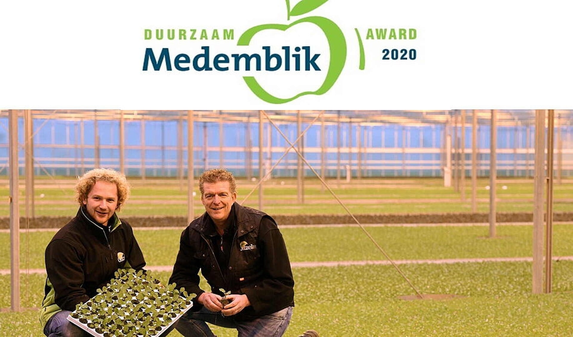 Wiliam Gitzels van Plantenkwekerij Gitzels ontvangt de Duurzaam Ondernemen Award.