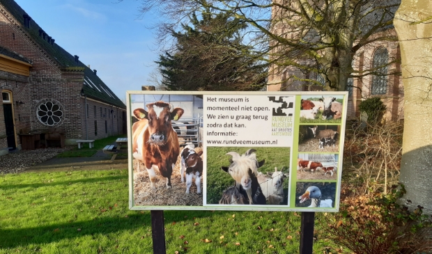 De deuren van het Rundveemuseum zijn ook tijdelijk dicht.