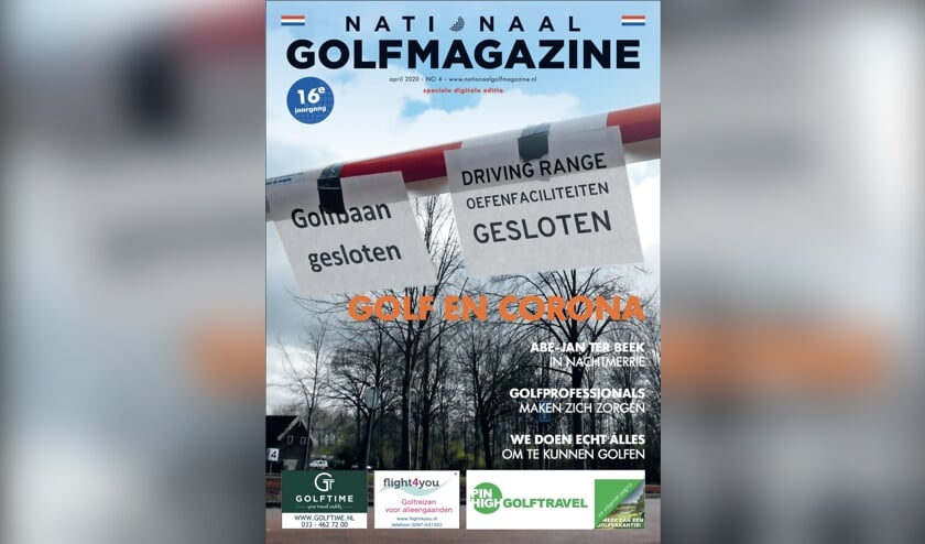 De prijswinnende corona-editie van het Nationaal Golfmagazine.