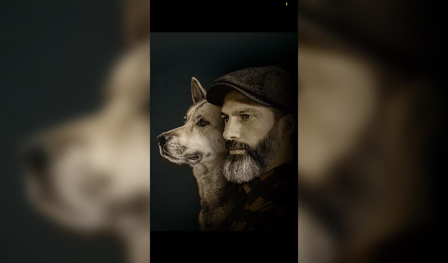 Lex Paleaux en zijn hond Wolf.
