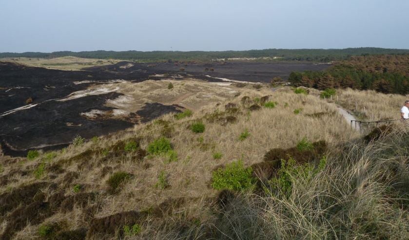 De expositie laat zien waar de branden waren en welke natuur verloren is gegaan.