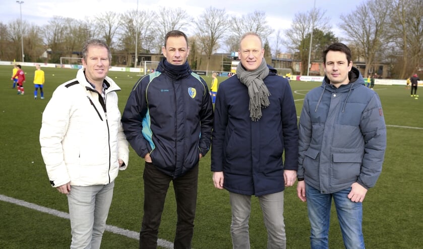 Het jeugdbestuur van LSVV, Van rechts naar links: Maarten Steffers, Paul van Uitert, Marco Bakkum en Raymond Bruin.