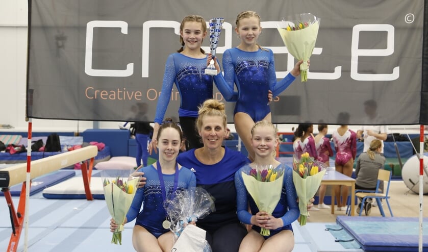 Deelnemers van TTW aan de Create Team Cup 2020, inclusief trainster Monique Zwarthoed.