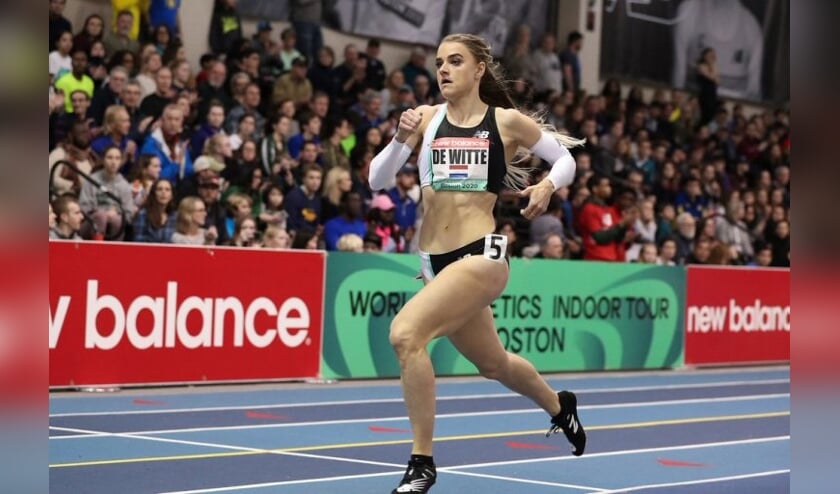 Lisanne de Witte in actie op de 400 meter.