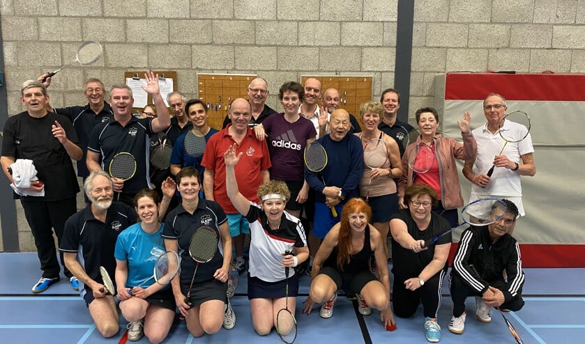 Leden van badmintonclub RBC Slash.