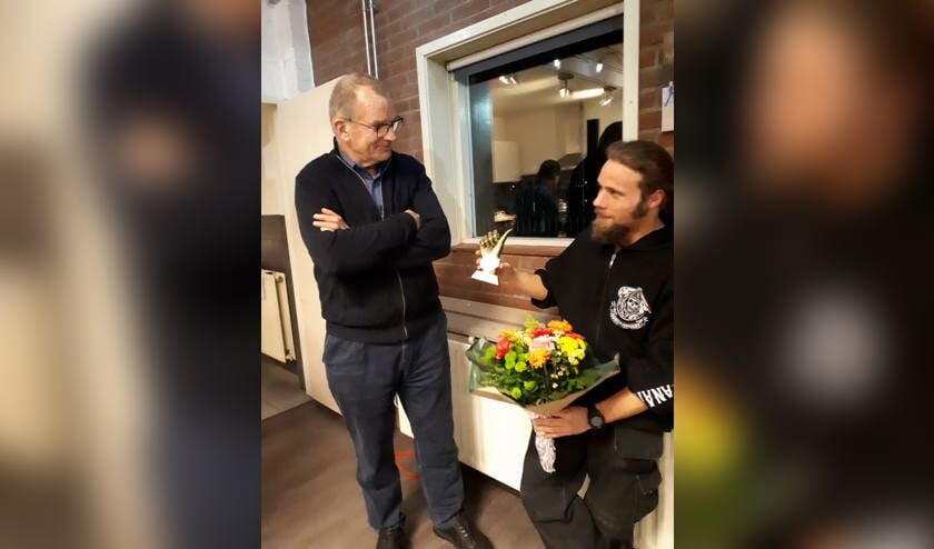 Cees Koomen was blij verrast met de prijs.