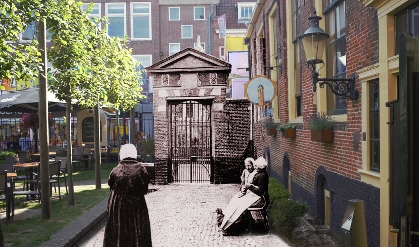 Foto van de expositie 'Onvergetelijke Ouderenzorg'. Archieffoto én nieuwe foto Tiemen Weerstand, bewerkt door Rob Sieben.