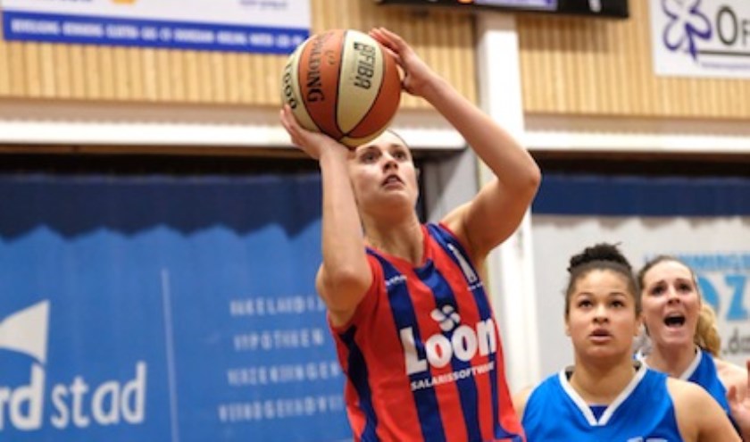 Katie Bussey, wederom uitgeroepen tot lady of the game, goed voor 27 punten.