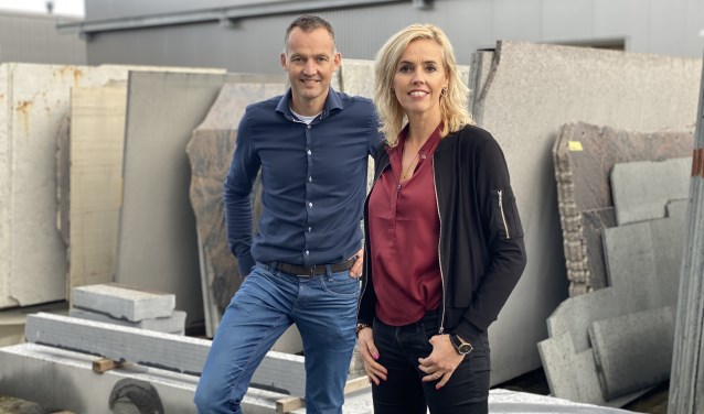 Jando Harder en Ketie Hoogervorst-Harder, directie Harder Natuursteen. 