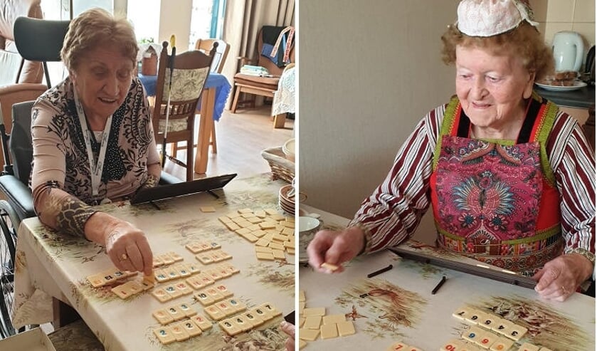 Luutje en Sijtje spelen veel rummikub nu ze geen bezoek meer mogen ontvangen in Swaensborch.