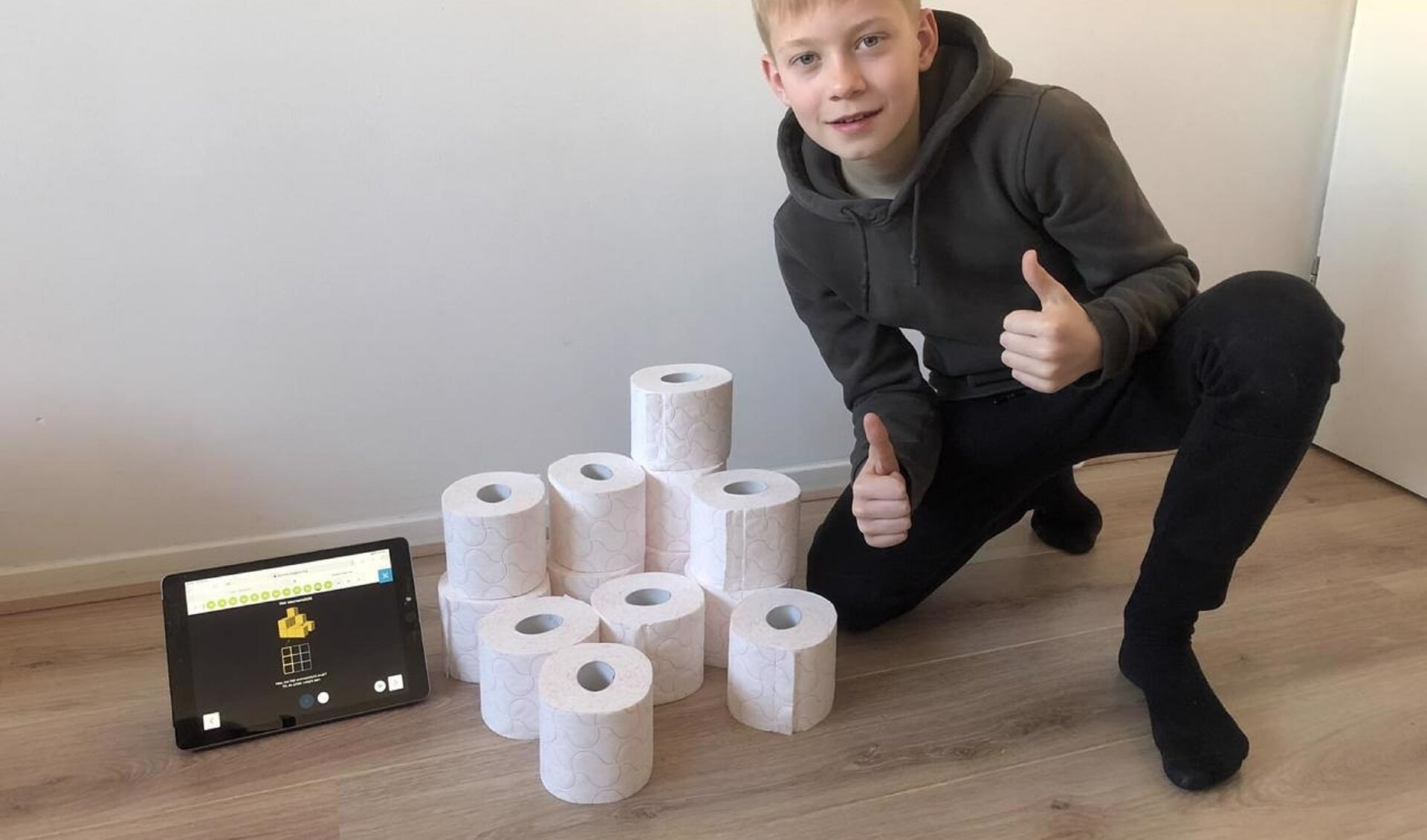 Thuis creatief aan de slag met een 3D rekenopdracht van basisschool Helmgras.