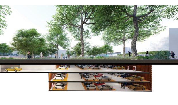 Is het wel zo'n goed idee om bij het stadhuis een ondergrondse parkeergarage te bouwen?, vraagt Z Lijner zich af.
